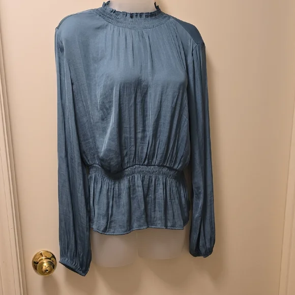 Nine West Teal Long Sleeve Blouse - Picture 1 of 7